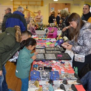 Students at a fayre