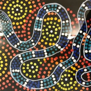 Spotty snake painting