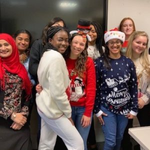 Students wearing Christmas Jumpers