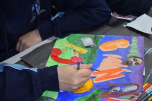 Student painting