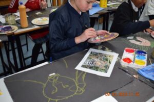 Student painting