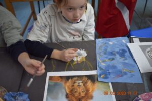 Student painting