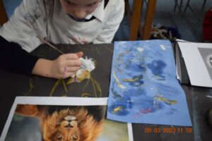 Student painting
