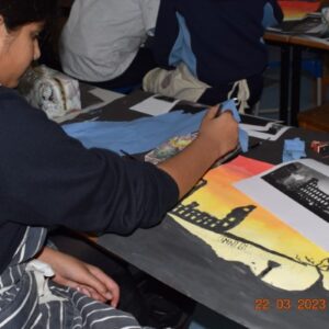 Student painting