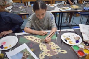 Student painting
