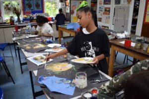 Student painting
