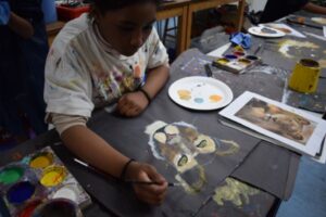 Student painting